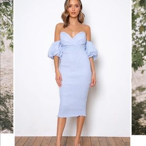Sweetie midi baby blue dress